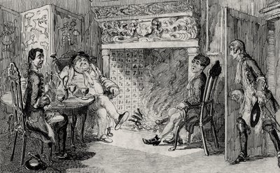 Francis Osbaldistone en la casa del escudero Inglewood, ilustración de 